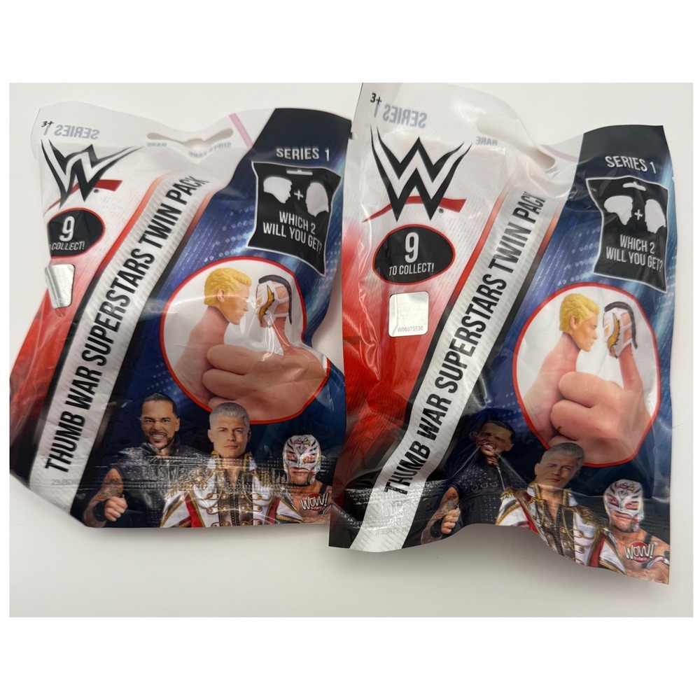 WWE Thumb War Superstars Twin Pack Series 1 Blind Bag Mystery Lot of 2 Packs-B1